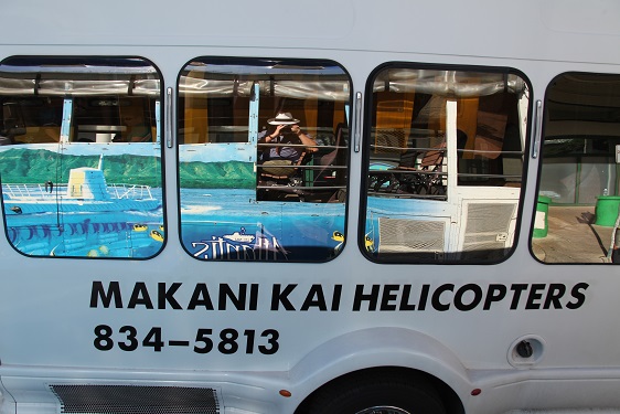 Foto aus Shuttlebus zur U-Bootfahrt in Honolulu/Hawaii