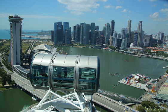 Panorama von Singapur vom Sky Wheel