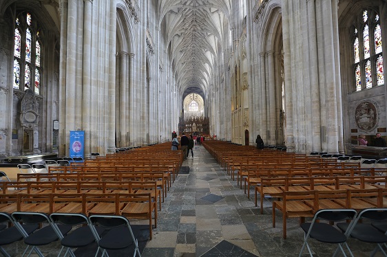 Innenansicht der Kathedrale in Winchester/England