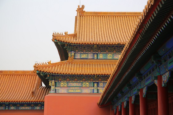 Gebäudedach in der Verbotenen Stadt in Beijing/China
