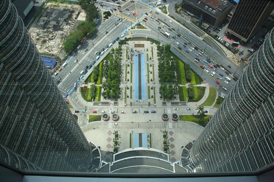Blick von den Petronas Towers in Kuala Lumpur/Malaysien