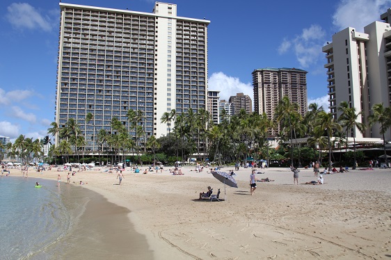 Waikiki Beach in Honolulu/Hawaii